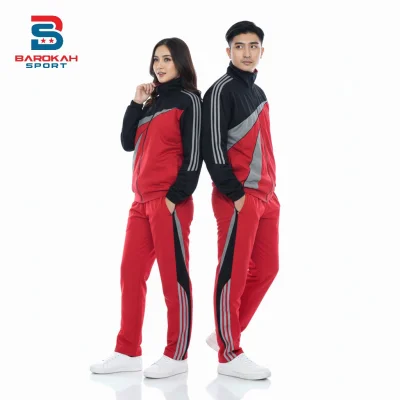 HM Barokah Setelan Olahraga Pria Wanita Unisex | Setelan Training Jaket Celana Sport Outdoor Running Gym Fitness